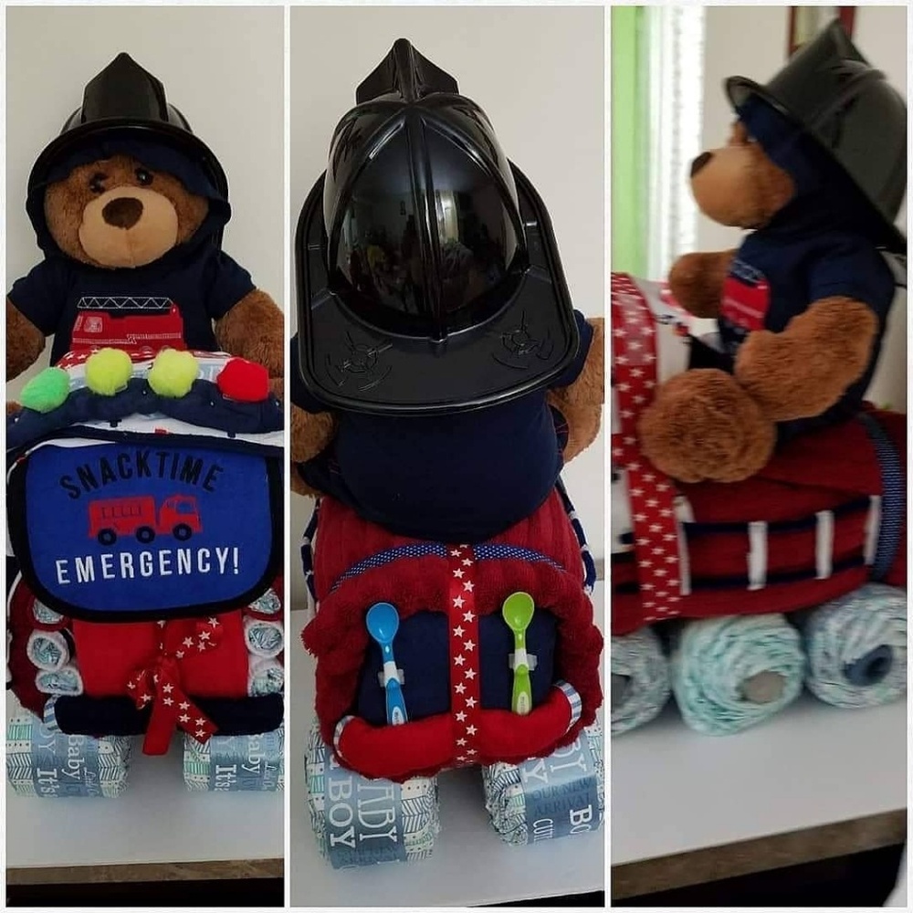 Fire Truck DIAPER Cake